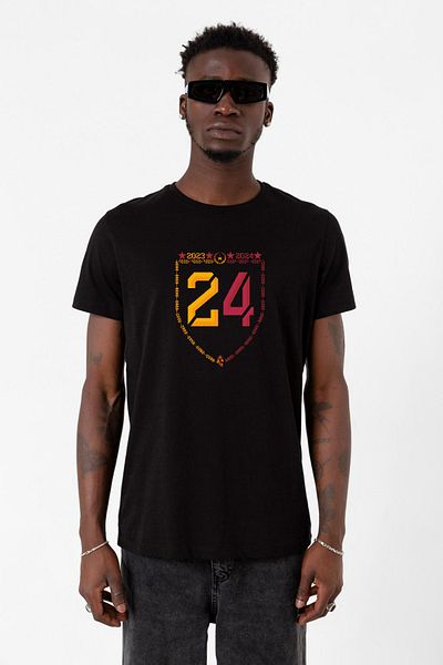 Tshirthane 24 Championship Men's Black T-Shirt