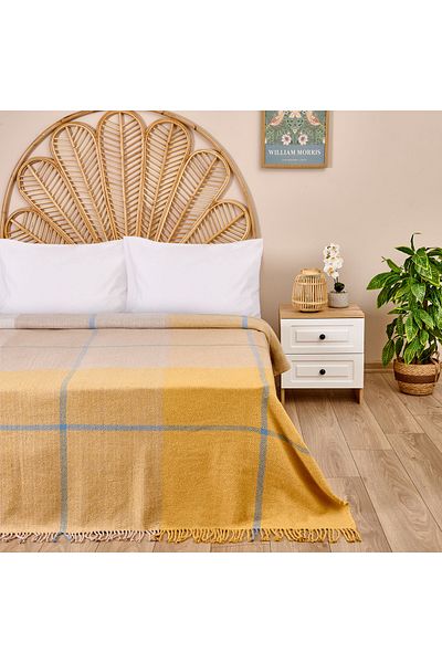 Buca Yün Beige Single Blanket - 150X200 cm