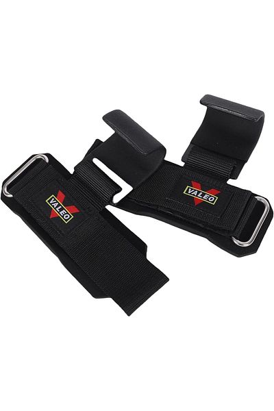 Endless Weightlifting Hook, Set of 2, Black, Material: Metal and Neoprene, Grips for Dead Lifting,