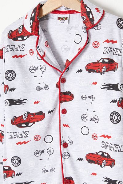 Cansın Mini Car Patterned Boy's Pajama Set 16328