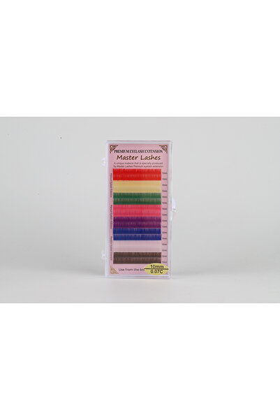 Master Lashes Renkli Ipek Kirpik 0.07 mm C Kıvrım 10 mm