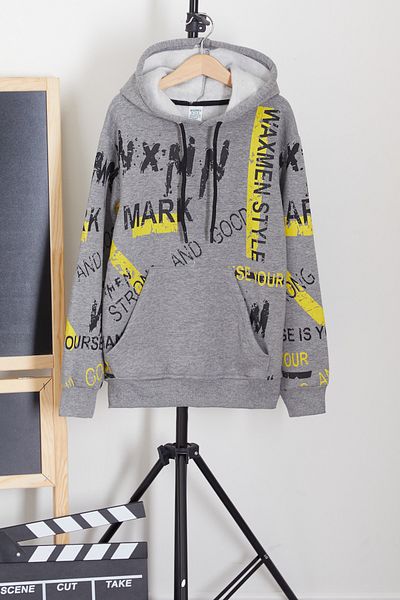 Cansın Mini Boy's Mark Text Printed Sweatshirt Age 9-14 14141