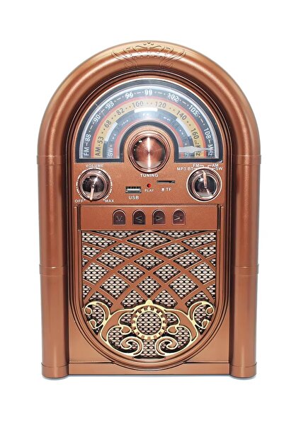 JUNGLEE RETRO NOSTALJİK RADYO BLUETOOTH HOPARLÖR SD KART USB GİRİŞLİ ŞARJLI F...