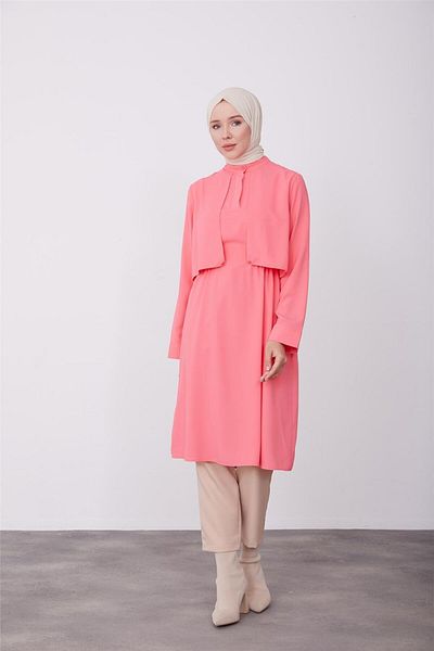 Armine Dark Pink Tunic - Aller Detailed, Model 23K4710