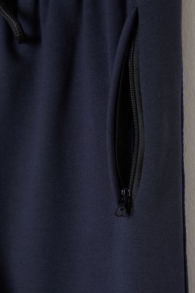 Cansın Mini Φούτερ για αγόρι Navy Blue - Ελαστική μέση, Λεπτομέρεια με φερμουάρ, Σχολική τσέπη 16264