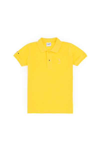 U.S. Polo Assn. Boy's Yellow Basic Polo Neck T-Shirt 50279572-Vr044