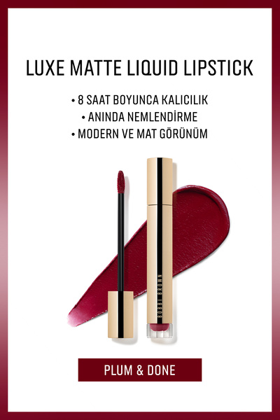 BOBBI BROWN Luxe Matte Liquid Lipstick - 8 Saate Kadar Kalıcı Likit Mat Ruj -...