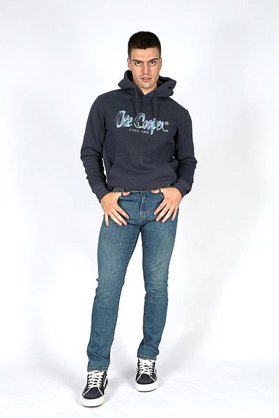 Lee Cooper Мъжки дънки Jagger с нормална талия, слим крой и прав крак, сини