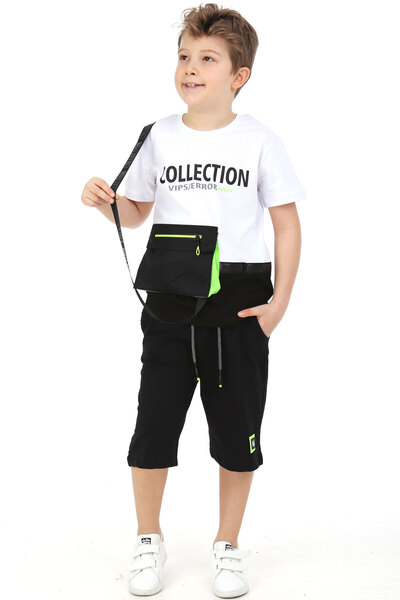 Cansın Mini Boy's Pocketed Shorts Suit 5-9 Years 14098