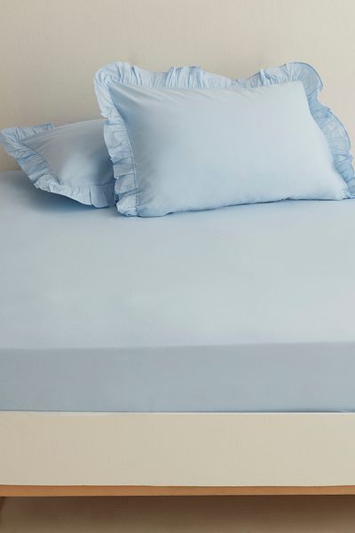 Karaca Home Basic 100% βαμβακερό King Personality Απλό σεντόνι μπλε
