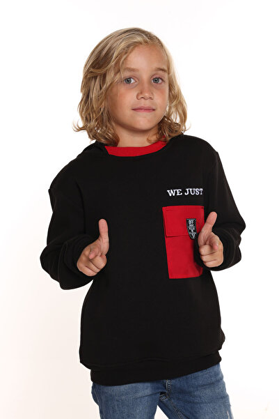 Cansın Mini Φούτερ με κουκούλα για αγόρια με φλις 9-14 ετών 14157