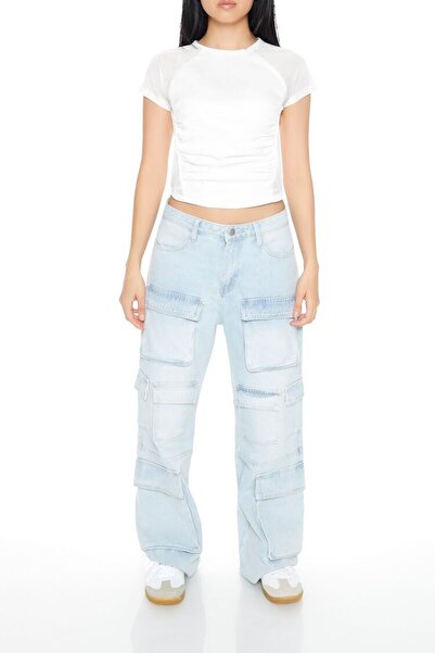 Forever 21 Saten Kısa Kollu Tişört