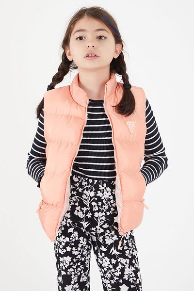 Cansın Mini Girl's Salmon Inflatable Vest with Zipper Pocket 15077
