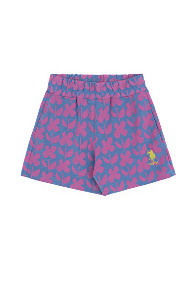 U.S. Polo Assn. Kız Çocuk Saks Örme Şort 50283245-VR032