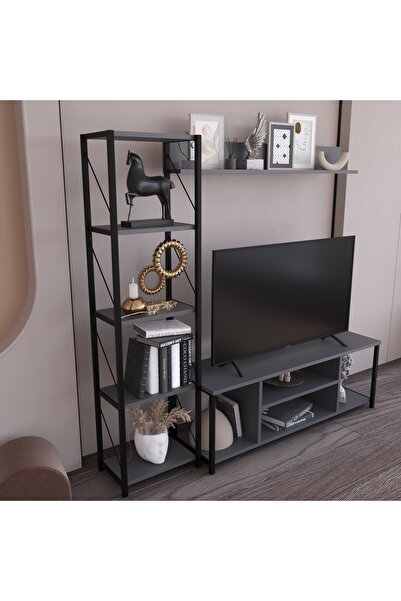 Remaks Jattebo 160 Cm Tv Ünitesi Seti Yaşam Ünitesi Seti  Metal  Antrasit