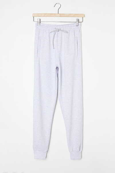 Cansın Mini بنطلون رياضي مدرسي بجيب بسحاب وخصر مطاطي باللون الرمادي للفتيات 1...