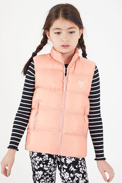 Cansın Mini Girl's Salmon Inflatable Vest with Zipper Pocket 15077