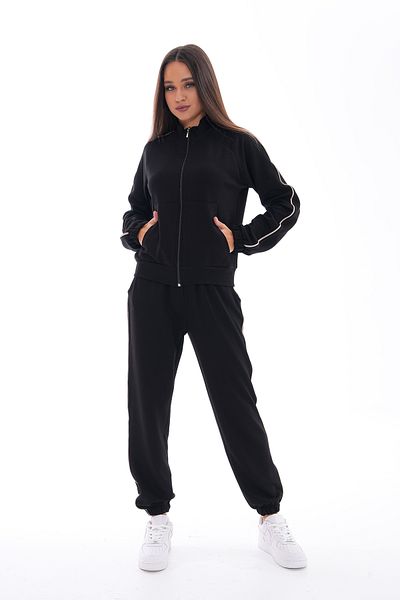 BİKELİFE Damen-Trainingsanzug-Set mit Reißverschluss und Streifendetail