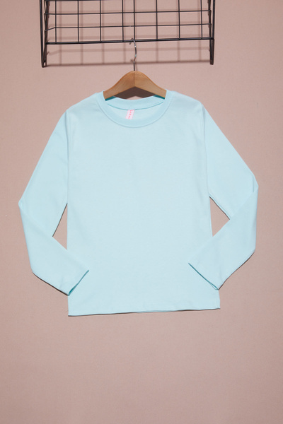 Cansın Mini Hanorac simplu pentru fată, verde apă, cu mânecă lungă 16424