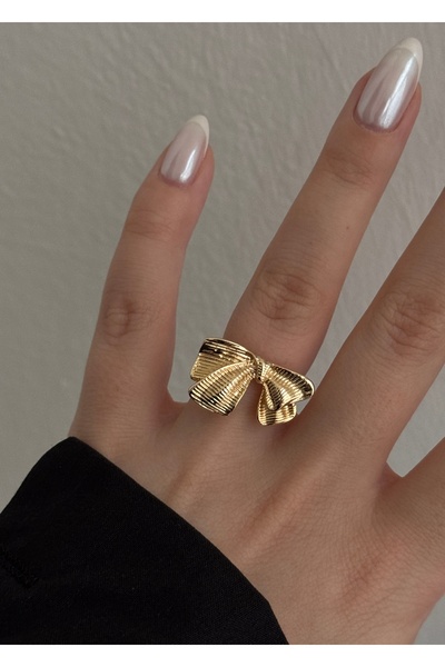 KİLİGİSTANBUL حلقة فيونكة مخططة قابلة للتعديل 2.50 سم