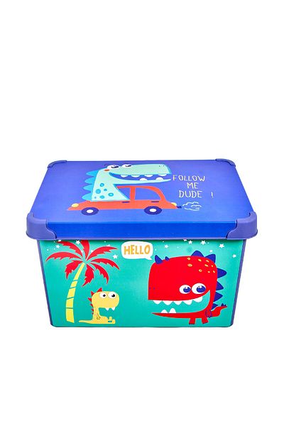 QUTU Style Box Dude Patterned 17 L Decorative Storage Box