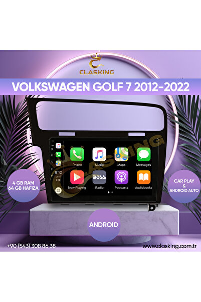 ClasKing VOLKSWAGEN GOLF 7 SİYAH 4 GB RAM 64 GB HAFIZA ANDROID MULTIMEDIA TEYP