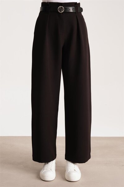 Armine Kemerli Palazzo Pantolon Ort2519 Siyah