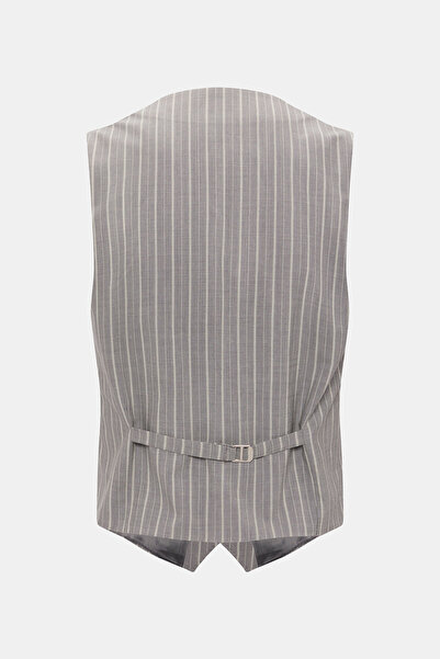 W Collection Gray Buttoned Cotton/Wool Vest