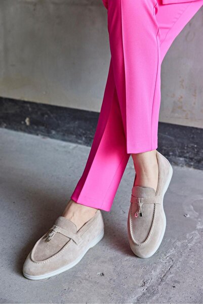 NILUFARR Γυναικεία casual παπούτσια Lou Beige Γνήσια Suede