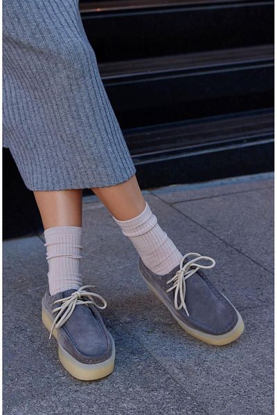 NILUFARR Pantofi de damă cu șireturi din piele naturală James Grey