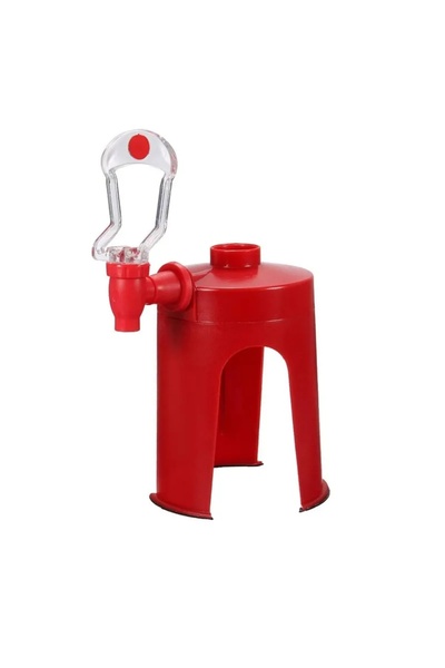 Choice Red Kitchen Lemonade Soda Dispenser Bottle Coke Inverted Carbonated Beverage Upside Down Drinking Wa
