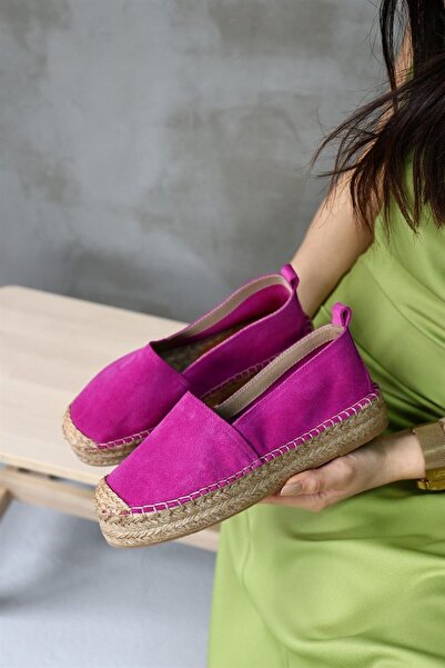 NILUFARR Best Pink Suede Women's Espadrille Shoes