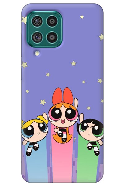 WANNA PROTECT Samsung A22 Lilac Velvet Puff Girl Power Patterned Silicone Pho...