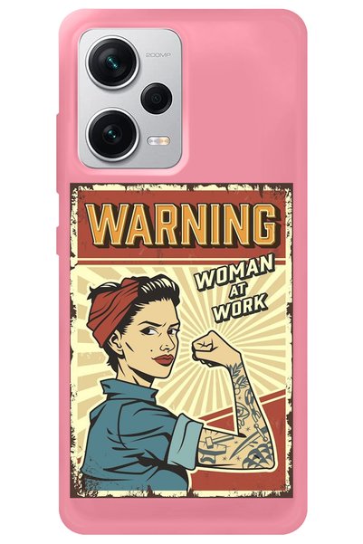 WANNA PROTECT Xiaomi Redmi Note 12 Pro 4G Pink Silicone Phone Case with Velve...