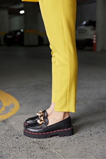 NILUFARR Ladonna Чорні жіночі лофери з натуральної шкіри