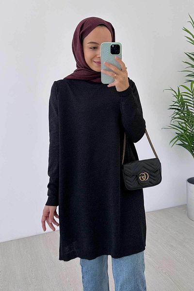 Ka Hijab Μαύρο Basic Mercerized Tunic