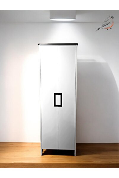 Serçedesign Gömme Kulplu İki Kapaklı Boy Dolap