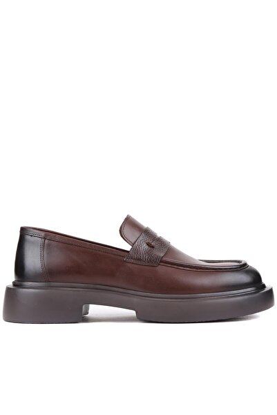 Shoetyle - Brown Leather Laceless Men's Classic Shoes 250-2375