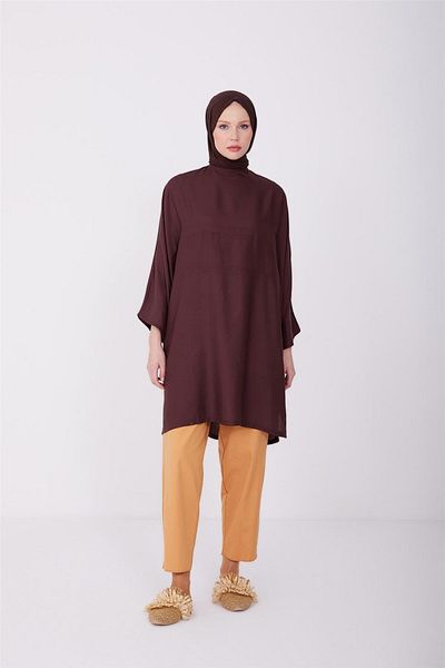 Armine Pantaloni de bază din bumbac 23y2415 Camel