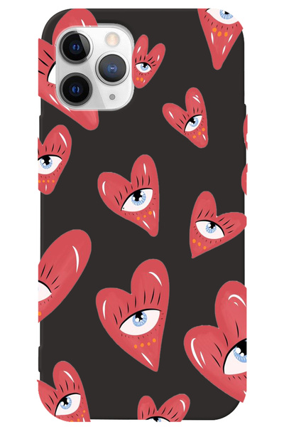 WANNA PROTECT iPhone 13 Pro Black Inside Velvet Heart Eye Girl Power Patterne...