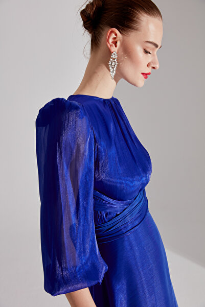 BETTY & SAM POLINA Saks Balloon Sleeve kiszélesedő ruha