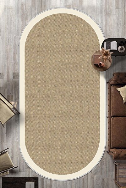 West Home Dijital Baskı Yıkanabilir Kaymaz Taban Oval Mutfak Halısı Salon Halısı Ve Yolluk