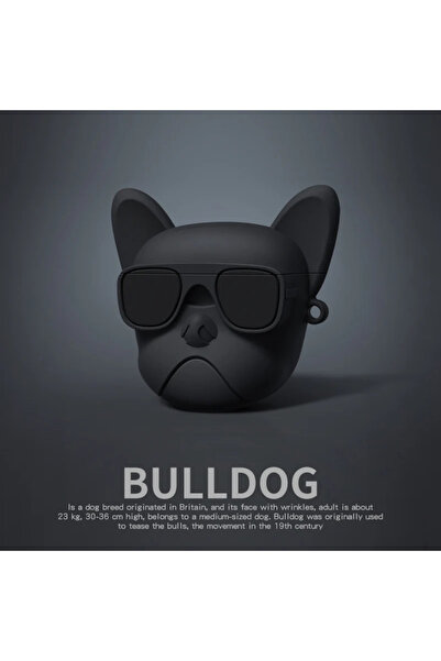 Choice جراب سماعات أذن بتصميم كلب بولدوغ ثلاثي الأبعاد لطيف لسماعات AirPods Pro -1، متوافق مع AirPods 3 و2 و1 وPro2 والجيل الثالث