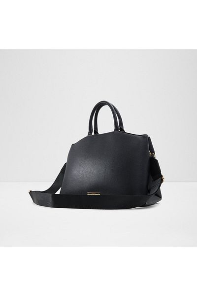 Aldo Women's Black Satchel Bag Handbag With Single Compartment