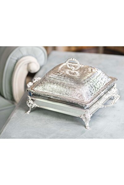 Bakır Concept Silver Plated Presentation Box Square Shape No:1 Without Lid