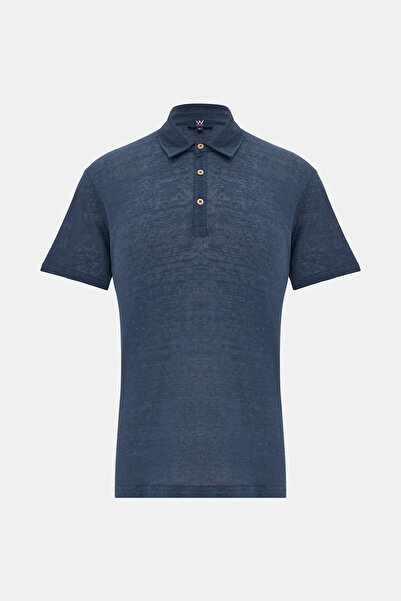 W Collection تي شيرت بولو باللون الأزرق الداكن