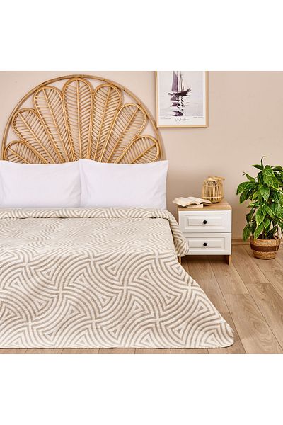 Evidea Soft Petite Cotton Single Blanket - Beige - 150X200 cm