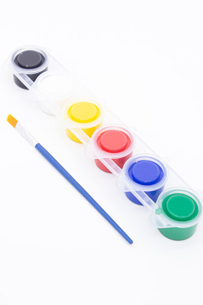 na neşeli ahşap 6'lı Akrilik Şerit Boya Seti, Boya ve fırça, 10 mm Tüp, Kilitli Kapak, Ahşap Boyama, Neşeli Ahşap