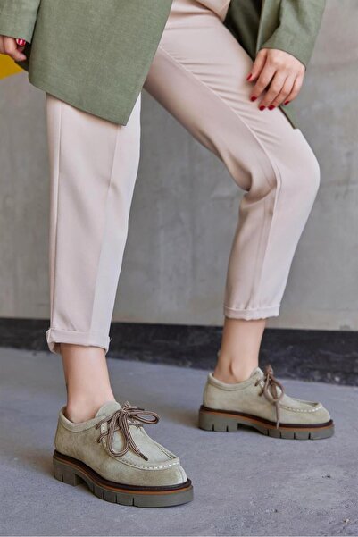 NILUFARR Isabella Avocado Genuine Suede Women's Loafer Shoes