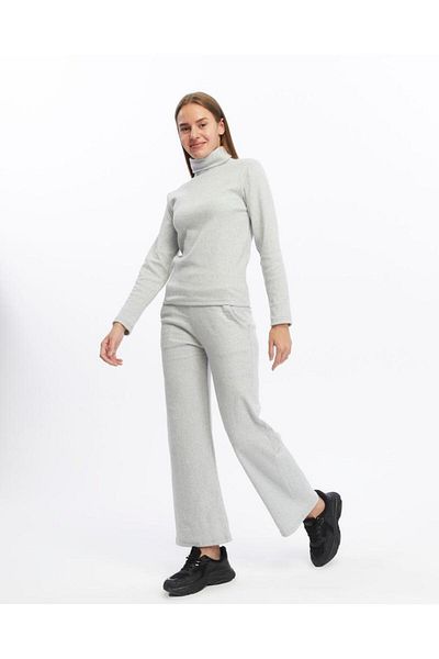ÖZ PAMUK Öz Cotton Women's Fisher Collar Knitted Knitwear Cut Set